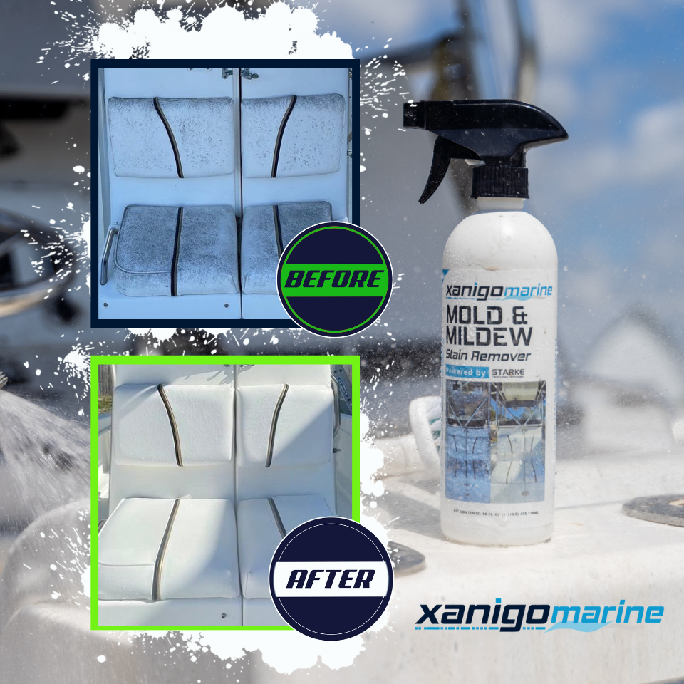 DIY Boat Storage Kit by Xanigo Marine - Prepares your boat for safe winter storage and off-season maintenance by removing stubborn vinyl boat seat mold