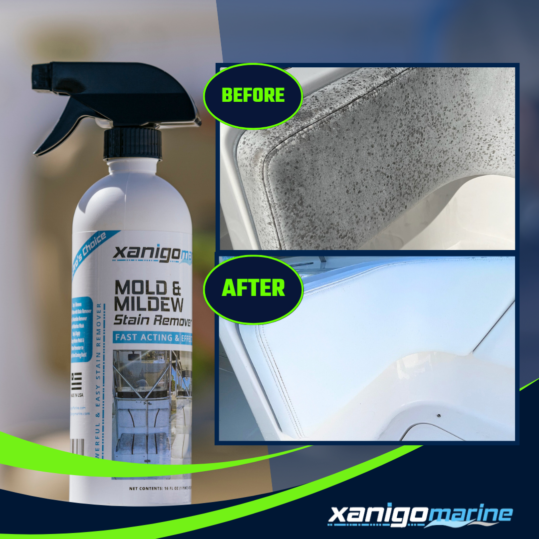 DIY Boat Storage Kit by Xanigo Marine - Prepares your boat for safe winter storage and off-season maintenance by removing stubborn vinyl boat seat mold