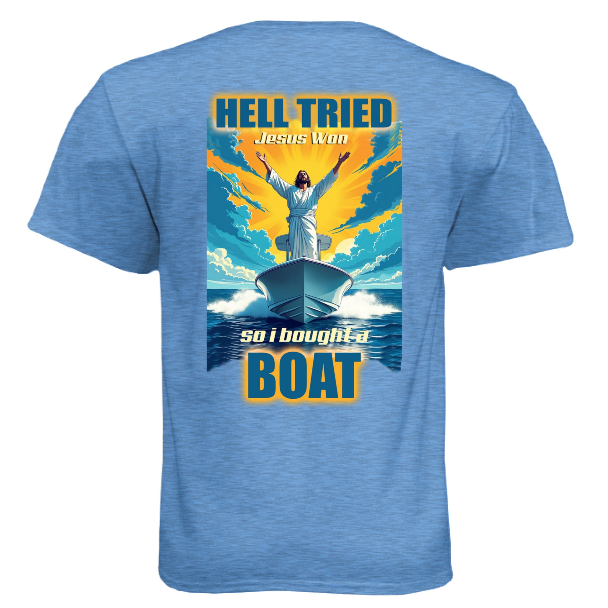 Heather Columbia Blue - BACK